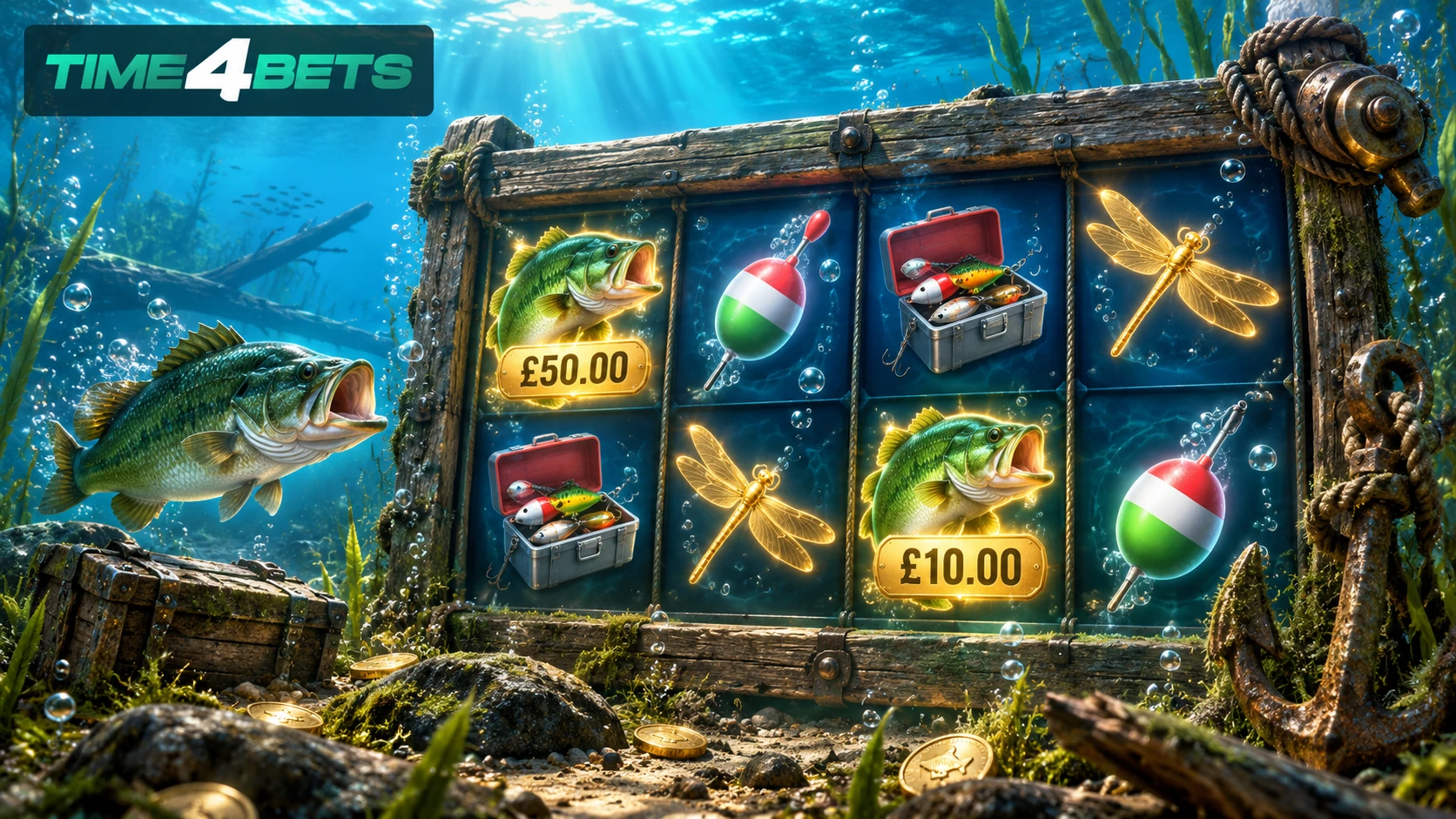 Big Bass Bonanza Slot Reels Underwater