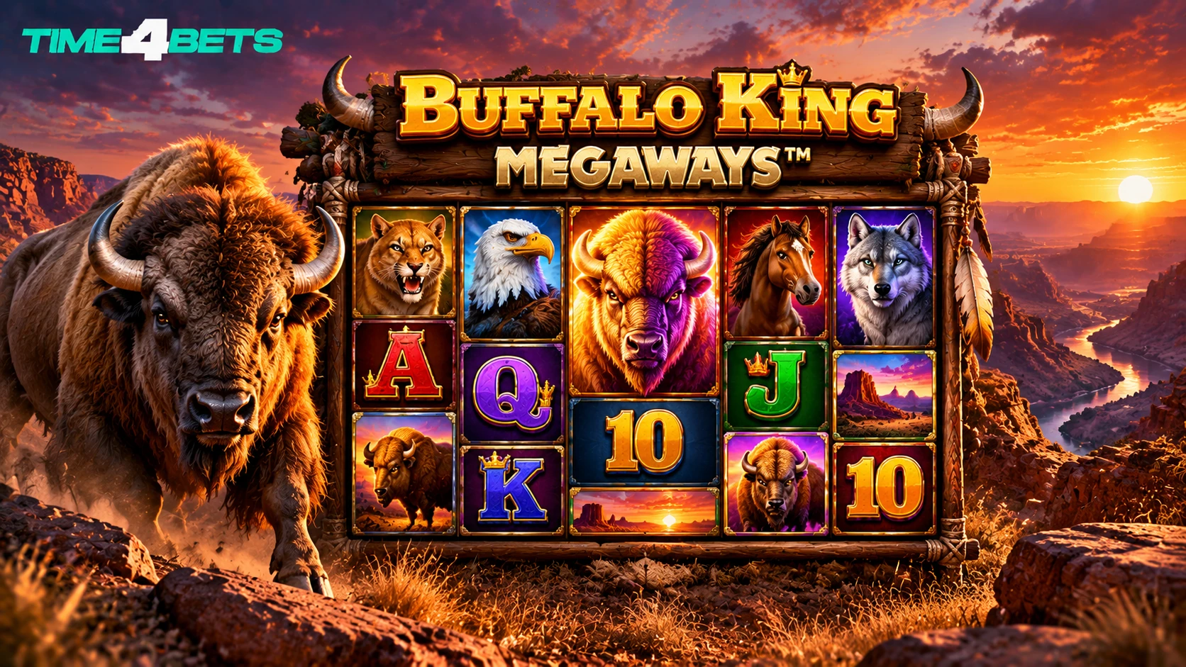 Buffalo King Megaways shifting reels and wild multipliers action