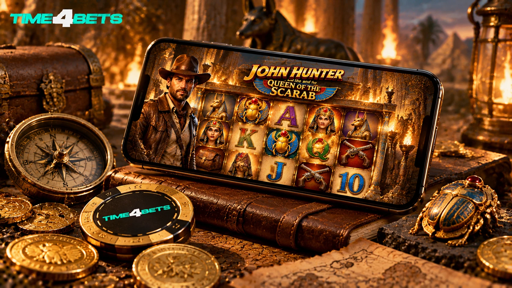 John Hunter mobile casino adventure at Time4Bets Kuwait