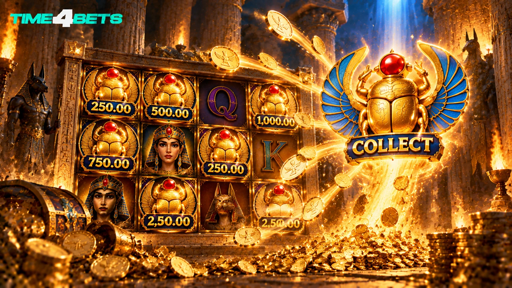 John Hunter series line-up and scarab money collect bonus