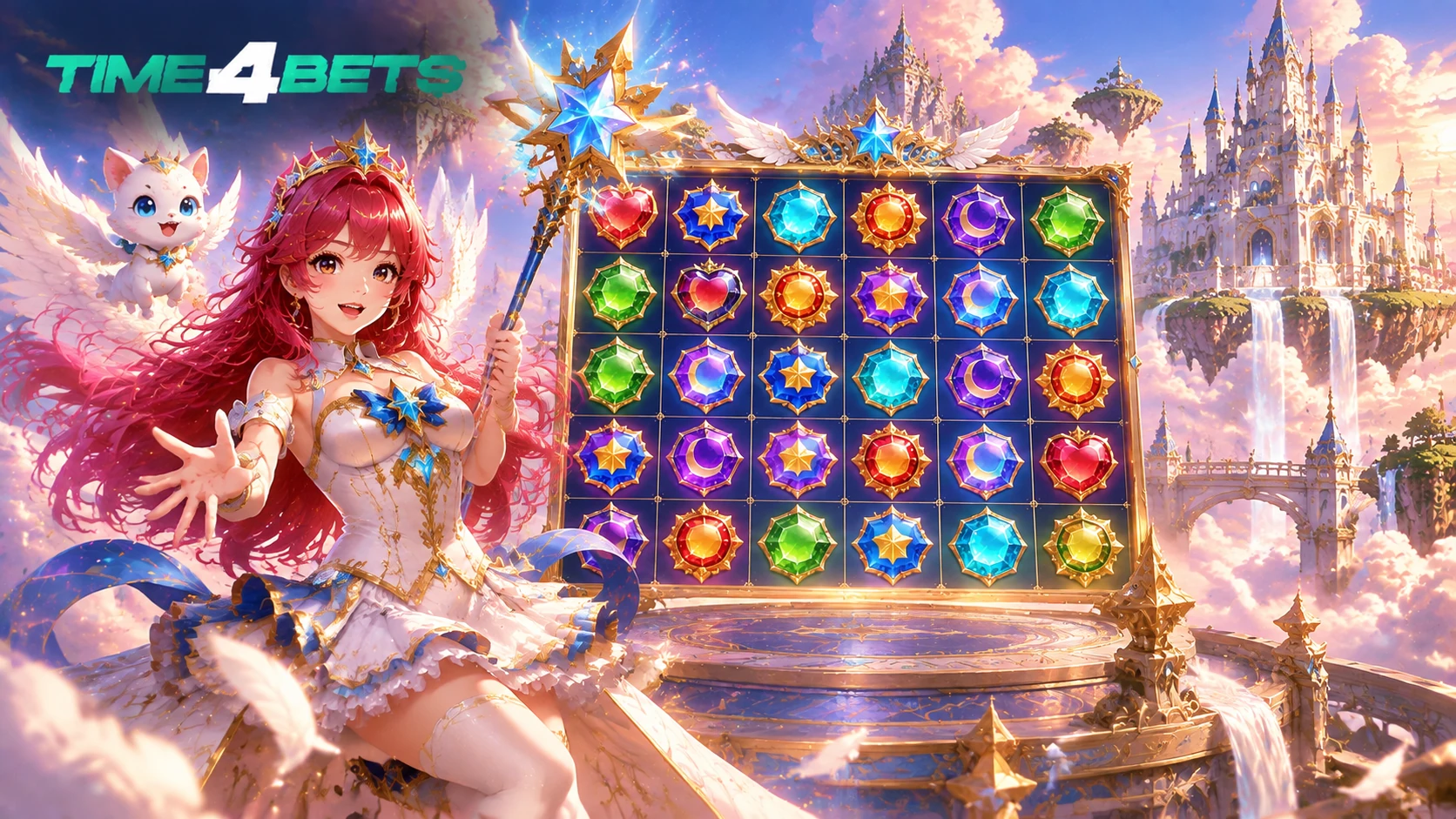 Starlight Princess Slot Reels and Floating Castle