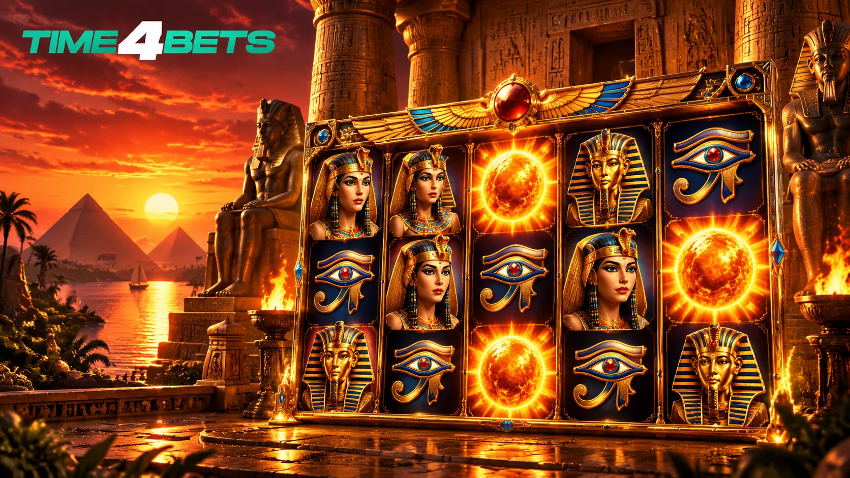 Sun of Egypt 3 Hold and Win bonus feature with jackpots