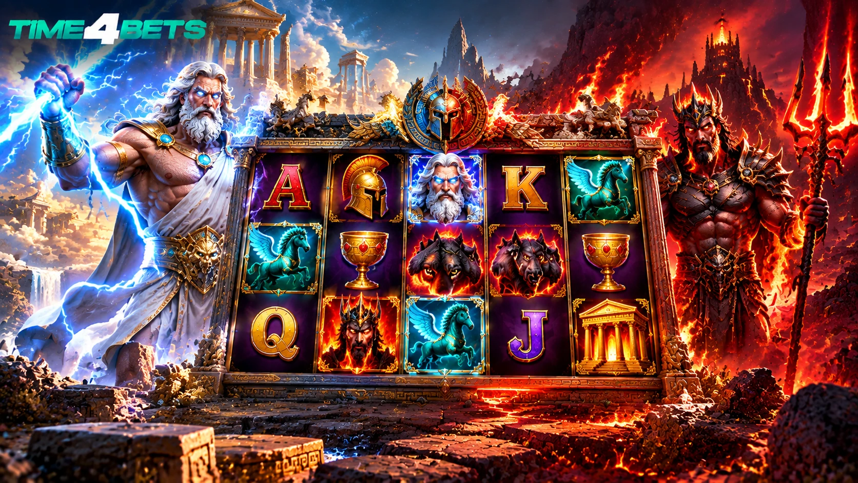 Zeus vs Hades Slot Reels Mythic Clash